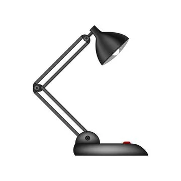 Realistic task table desk lamp vector Stock Illustration