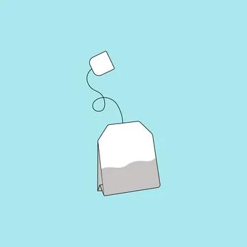 Realistic tea bag icon. Vector illustration eps 10 Stock Illustration