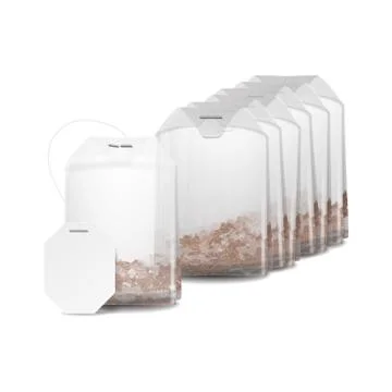 Realistic Tea Bag Mock Up With Empty White Label. Isolated Vector Illustration Stock Illustration