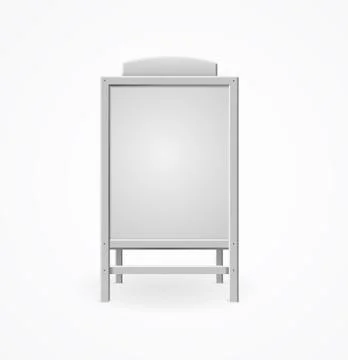 Realistic Template Blank White Menu Board. Vector Stock-Illustration