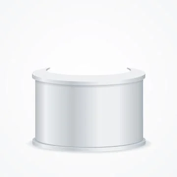 Realistic Template Blank White Reception. Vector 스톡 일러스트