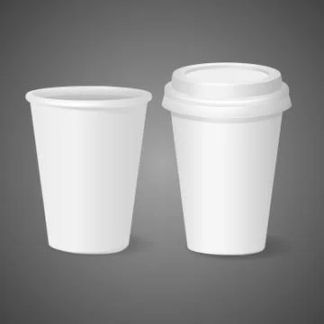 Realistic template cups for drinks Stock Illustration