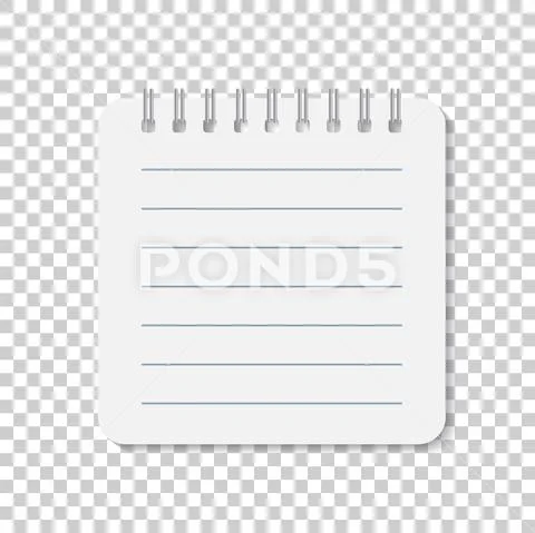 Realistic template notepad with spiral. Blank cover design. School business  d ~ Clip Art #77788723