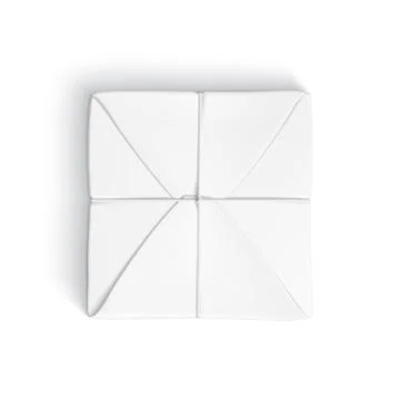 Realistic template of parcel wrapped up with white paper Stock Illustration