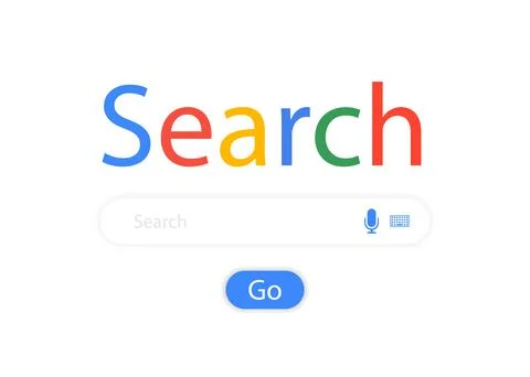 Realistic template search system on white background. Vector illustration. Stock Illustration