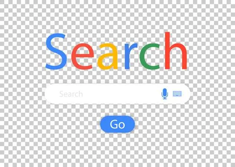 Realistic template search system on white background. Vector illustration. Stock Illustration