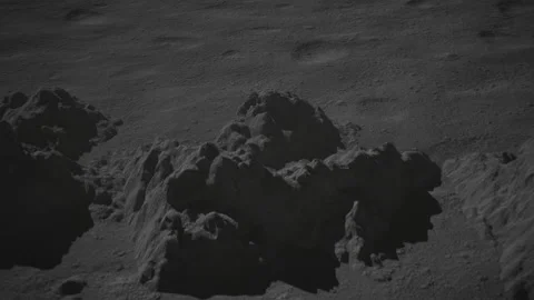 Realistic terrain of the moon's surface Stock Footage 289773905