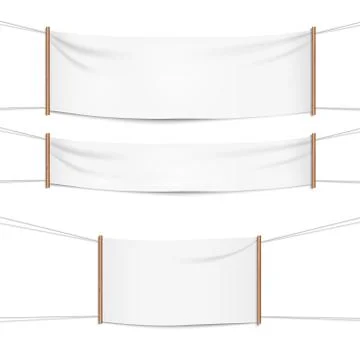 Realistic textile banners イラスト素材