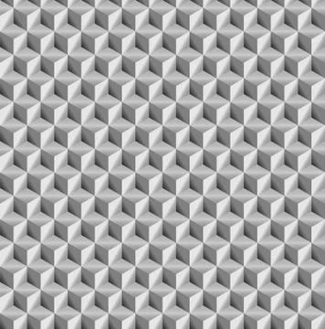 Realistic texture, gray 3d Cubes squares geometric pattern Illustrazione stock