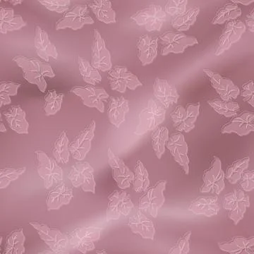 Realistic texture of pink silk background with seamless flourish pattern Stock Illustration