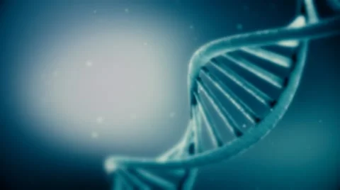 Realistic textured blue DNA inside human body Video stock 68055020