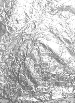 Realistic textured rectangular background made of crumpled silver foil. イラスト素材