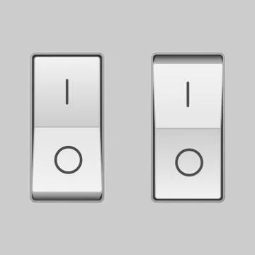 Realistic toggle switch Illustrazione stock
