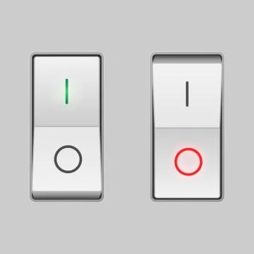 Realistic toggle switch Illustrazione stock