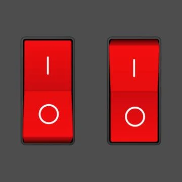 Realistic toggle switch 스톡 일러스트