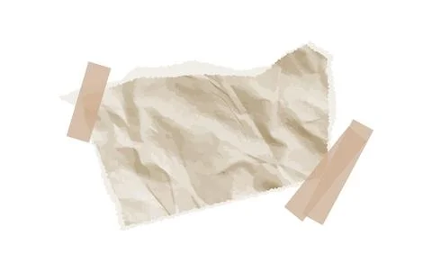 Realistic torn newspaper note vector piece features retro tattered texture. Illustrazione stock