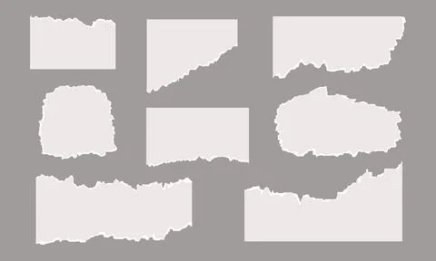 Realistic torn paper edge template background design Stock Illustration
