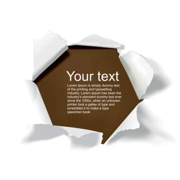Realistic torn paper with space for your text Illustrazione stock