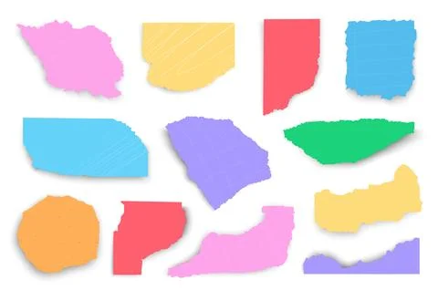 Realistic Torn Papers Stock Illustration