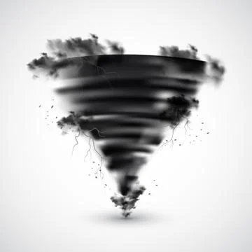 Realistic Tornado Illustration Stock Illustration