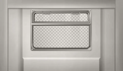 Realistic train or metro wagon with window Stock Illustration