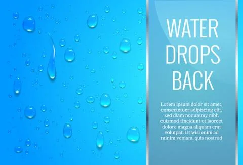 Realistic, transparent drops on a smooth surface or glass. Can be used with a Stock Illustration