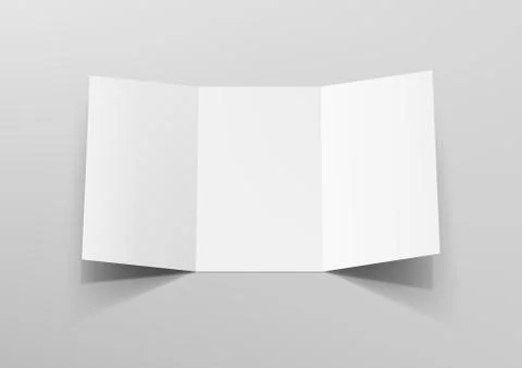 Realistic Tri-Fold A5 Or A4 Brochure Mockup Stock Illustration