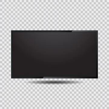 Realistic TV screen mock-up design, a stylish led panel, LCD type, Large co.. Stock Illustration