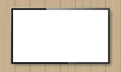 Realistic TV screen mock up Stock Illustration
