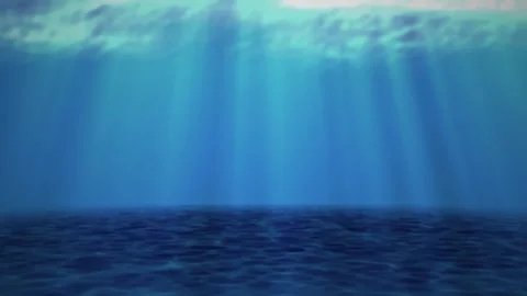 Realistic Underwater Sun Light Rays 4K Seamless Loop Stock Footage 339769636