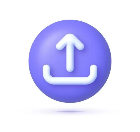 Realistic upload for mobile app design. Isolated background. Data storage. Cloud Illustrazione stock