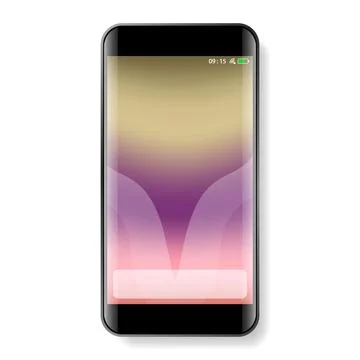 Realistic user interface smartphone device Stock Illustration