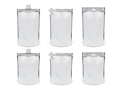 Realistic Various Clear Doy Pack Set Stock-Illustration