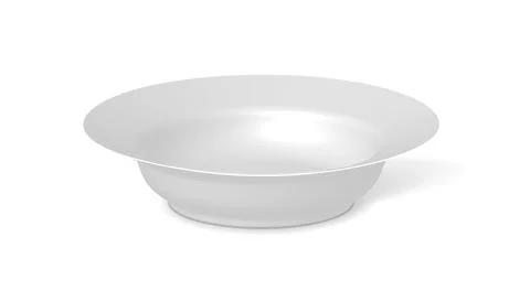 Realistic vector 3d illustration of white empty ceramic plate, template for y Stock Illustration