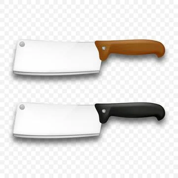 Realistic Vector 3d Kitchen Knives Set, Isolated. Chef, Utility Knife, Sharp Stock Illustration