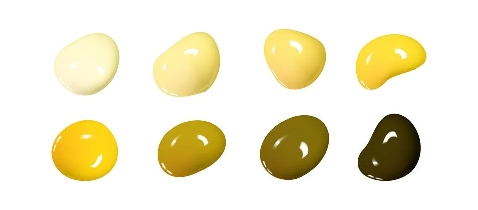 Realistic vector 3D shapes isolated on white background. Set of glossy Stock Illustration
