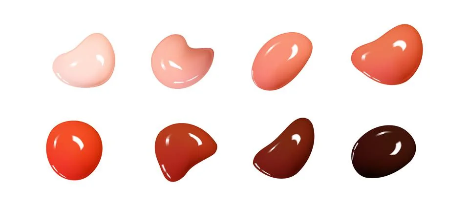 Realistic vector 3D shapes isolated on white background. Set of glossy Stock Illustration