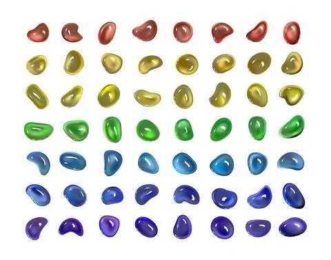 Realistic vector 3D shapes isolated on white background. Mega Set of mother-of Stock Illustration