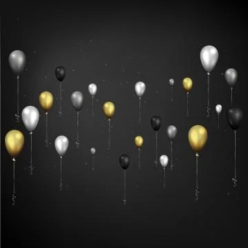 Realistic vector balloons background  for  web and print decoration, 库存插图