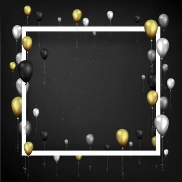 Realistic vector balloons background  for  web and print decoration, Stock Illustration