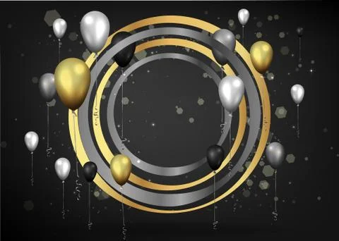 Realistic vector balloons background  for  web and print decoration, Stock Illustration