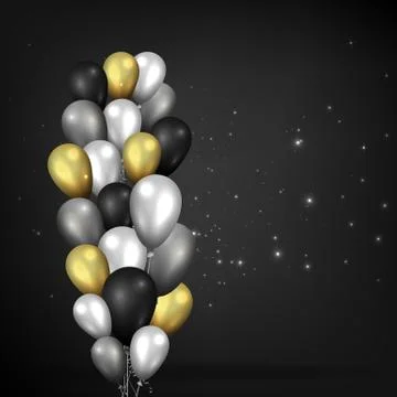 Realistic vector balloons background  for  web and print decoration Stock Illustration