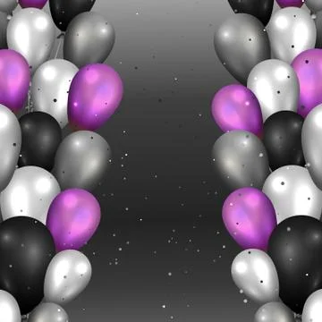 Realistic vector balloons background  for  web and print decoration Stock Illustration