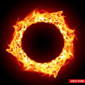Realistic vector burning black fire flame sun Illustrazione stock