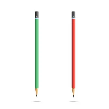 Realistic vector classic pencils design. Stock Illustration