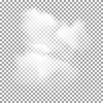 Realistic vector clouds with vector transparency Stock Illustration