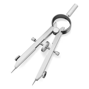 Realistic vector drawing compass Illustrazione stock