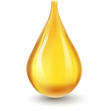 Realistic vector drop of oil on a white background. Mesh grid. Stock Illustration