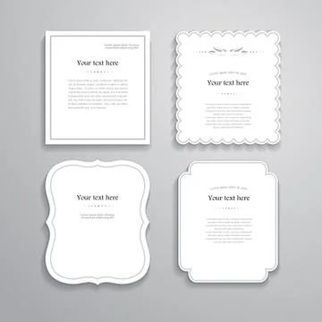 Realistic Vector frame shape for you design Stock Illustration