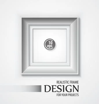 Realistic Vector Frame. Vector illustration Stock Illustration